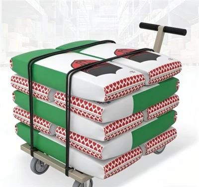 Carrello a pianale in acciaio